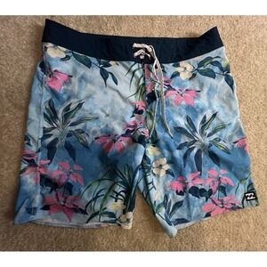 Y2K Billabong Recycler Sundays Pro Board Shorts Mens 30 Hawaiian Swim Trunk Surf